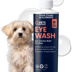 Vets Preferred Dog Eye Wash Gentle Antiseptic Tear Stain-0
