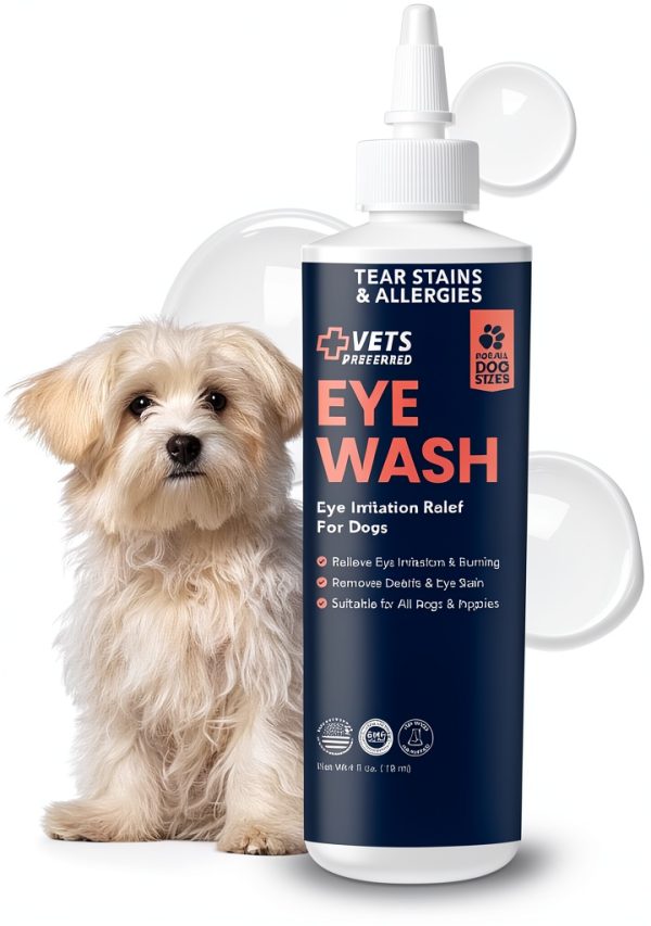 Vets Preferred Dog Eye Wash Gentle Antiseptic Tear Stain-0