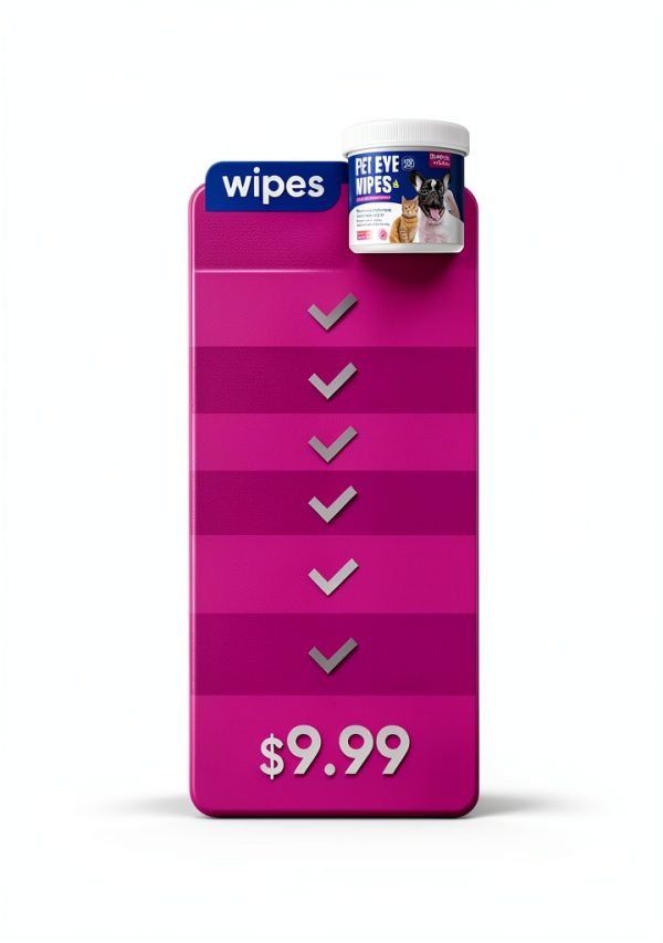 BuddyCheer Dog Eye Wipes Hypoallergenic No Rinse Formula-1