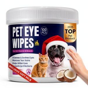 BuddyCheer Dog Eye Wipes Hypoallergenic No Rinse Formula-0