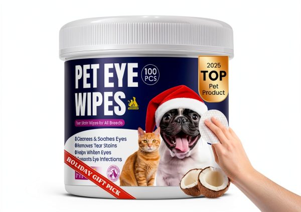 BuddyCheer Dog Eye Wipes Hypoallergenic No Rinse Formula-0