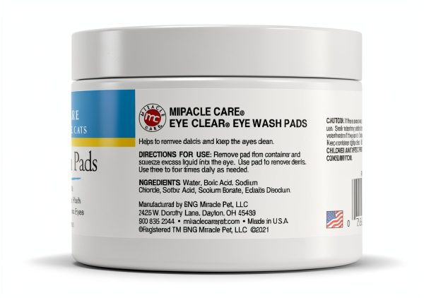 Miracle Care Eye Wash Pads for Dogs Cats Sterile Wipes-5