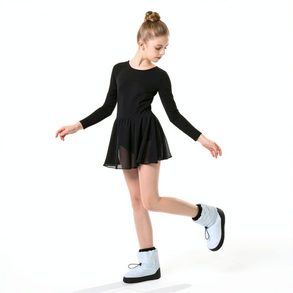 STELLE Girls Ballet Booties Non-Slip Warm Up Shoes-2