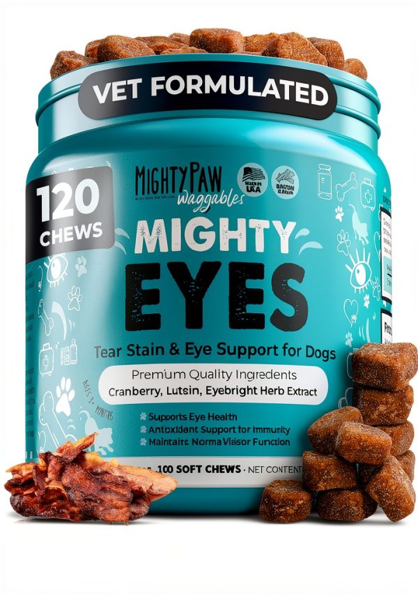 Mighty Eyes Dog Tear Stain Supplement Vet Formulated USA-0
