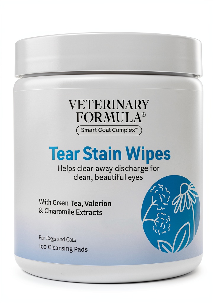 'Using SynergyLabs pet eye wipes on a dog'