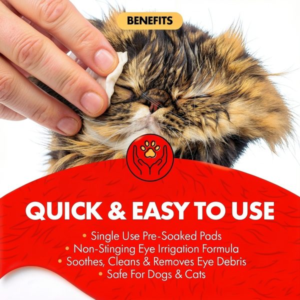 Miracle Care Eye Wash Pads for Dogs Cats Sterile Wipes-1