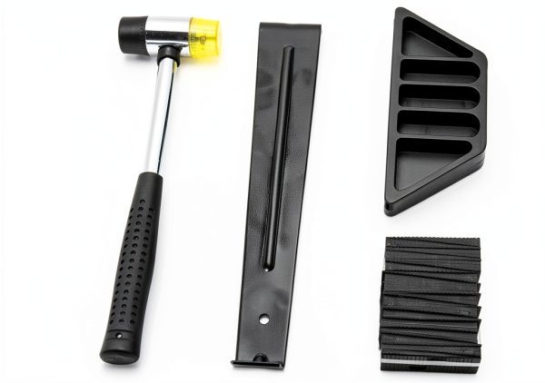 Homend Laminate Wood Flooring Installation Kit with Tapping Block, Pull Bar, Mallet and 20 Spacers-5