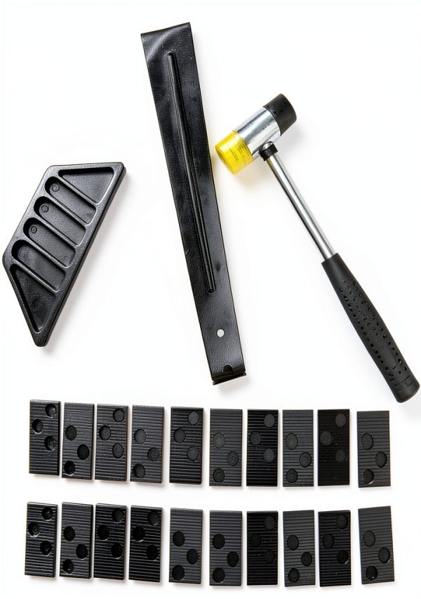 Homend Laminate Wood Flooring Installation Kit with Tapping Block, Pull Bar, Mallet and 20 Spacers-4