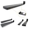 12 Inch Heavy Duty Pull Bar Bamboos LoKii Steel 4mm Thick Black-2