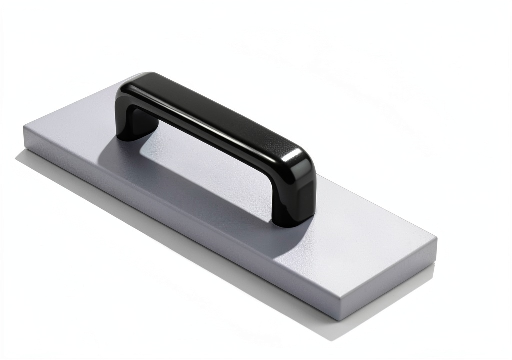 Installing NAACOO vinyl flooring tapping block with large handle on a wooden workbench