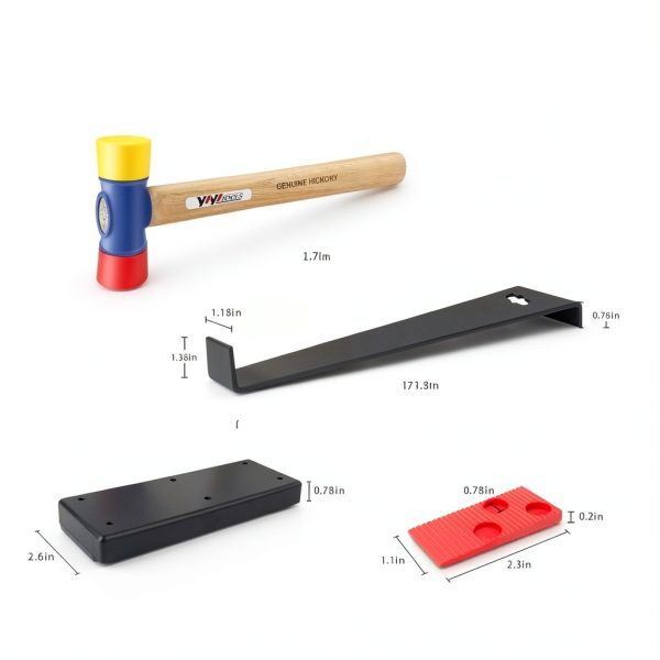 Laminate Wood Flooring Kit 43pcs by YIYITOOLS – Pull Bar & Mallet-5